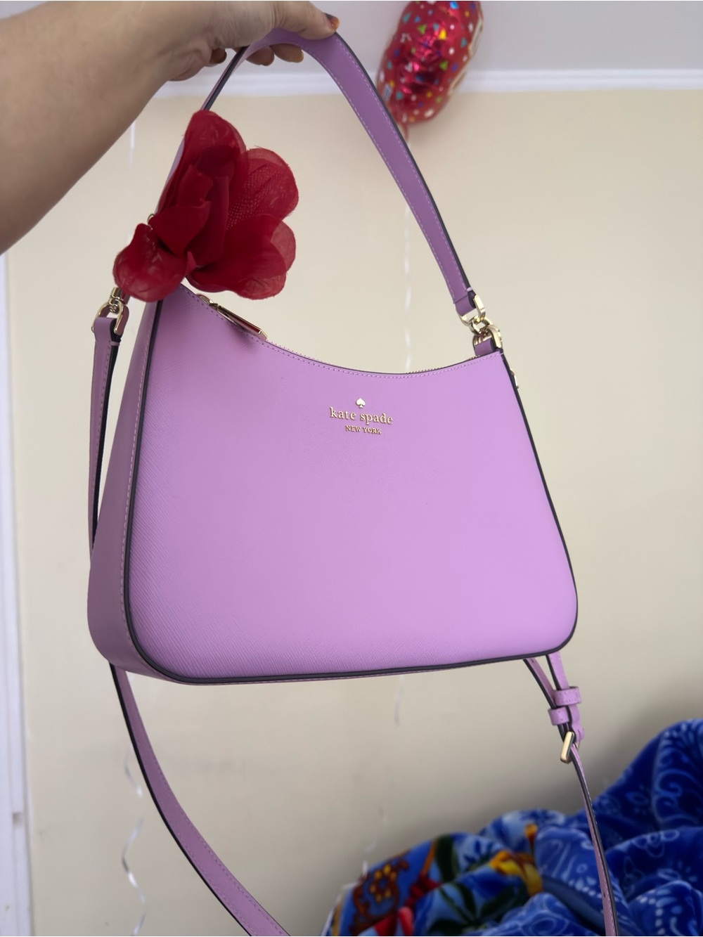 kate spade Margot lilac Saffiano Leather Shoulder Bag